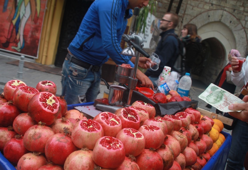 Selling juice in Istanbul
