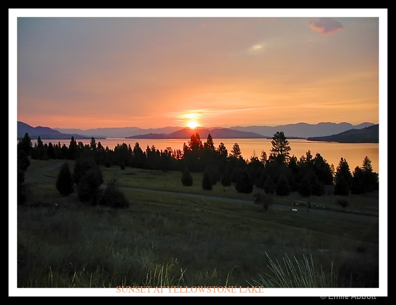 Sunset at Yellowstone Lake - ID: 14692750 © Emile Abbott