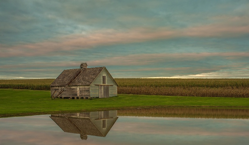 The Old Barn At Sunset