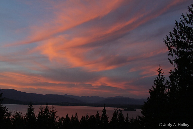 Sunset over Lake Pend Oreille - ID: 14697964 © Jody A. Hatley