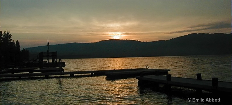 Sunset at Big Arm Lake, Montana - ID: 14714882 © Emile Abbott