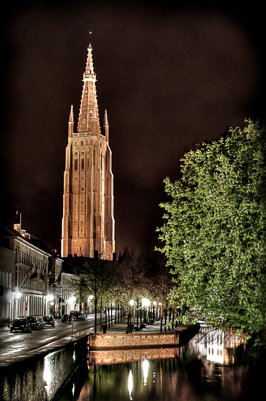 Bruges Belfry at Night