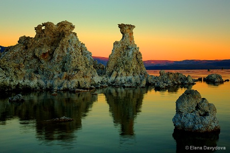 sunrise on Mono Lake