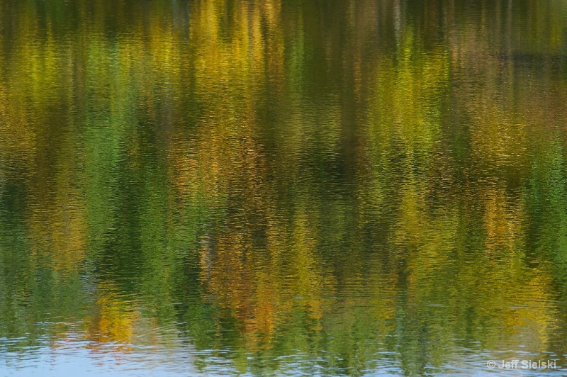 Fall Color Reflection in Pond 