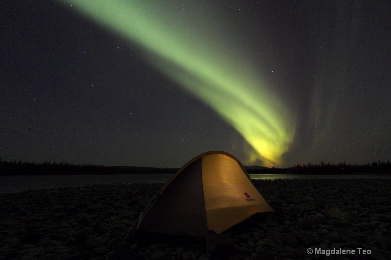 Auroras over Tent - ID: 14743581 © Magdalene Teo