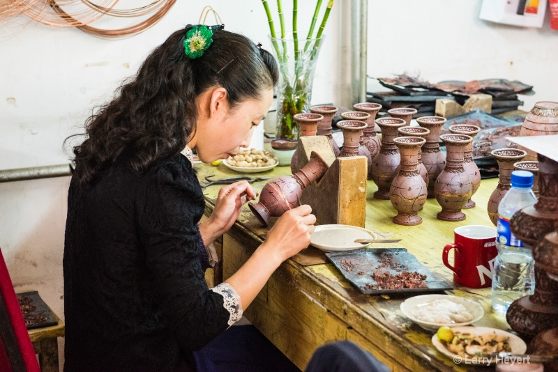 Artisan at the Cloisonne Factory