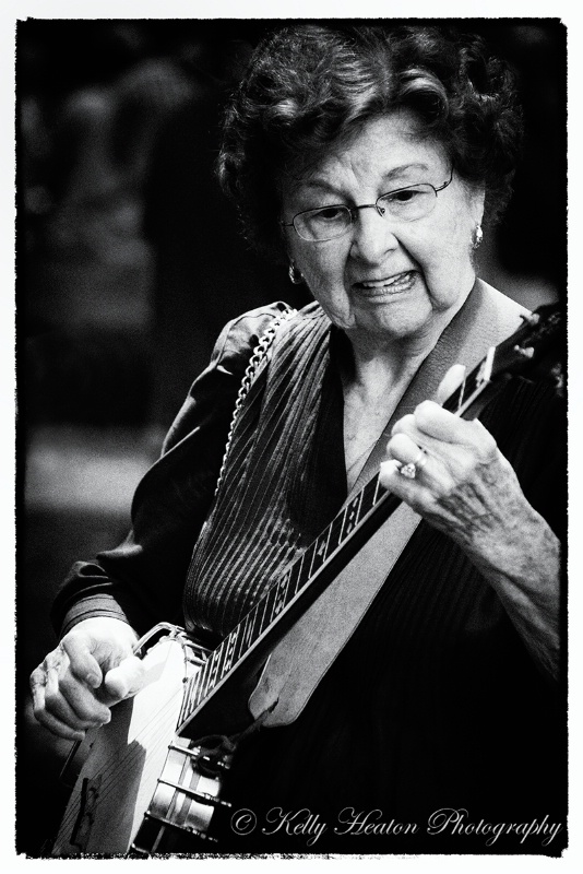 Lady Playing Banjo