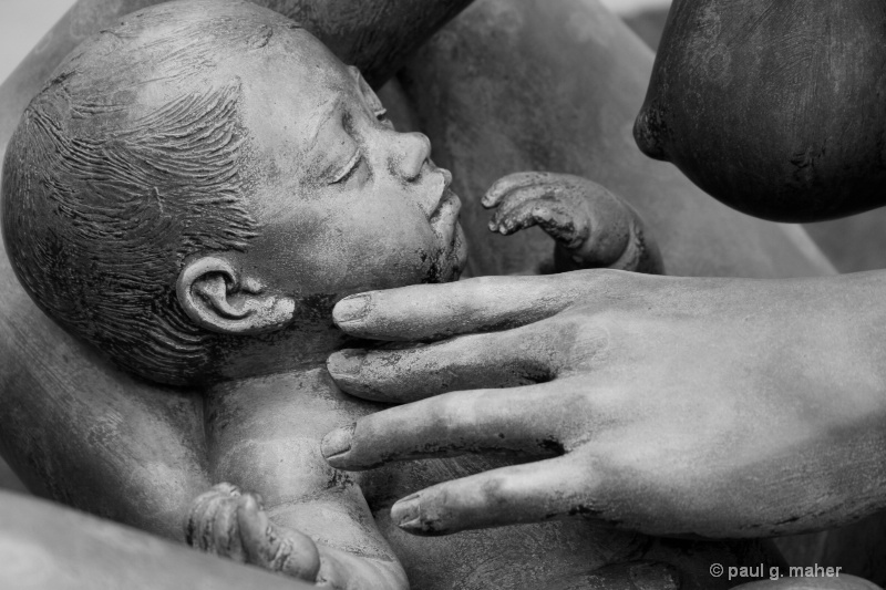 Detail Of Mother and Child Statue
