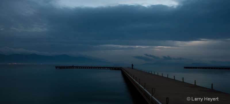 Lonely Evening on the Pier - ID: 14780477 © Larry Heyert