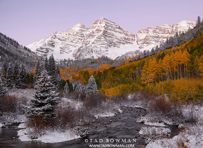 Snowy Maroon Bells