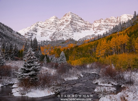 Snowy Maroon Bells