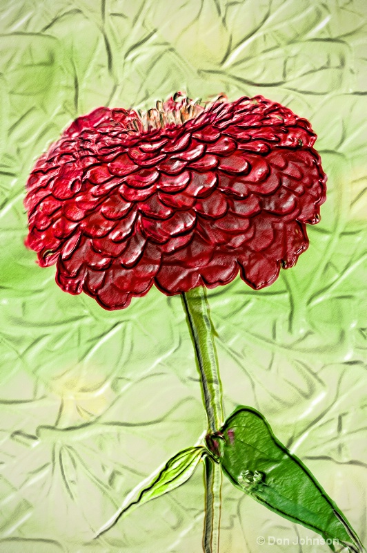 Artistic Red Flower Profile 277
