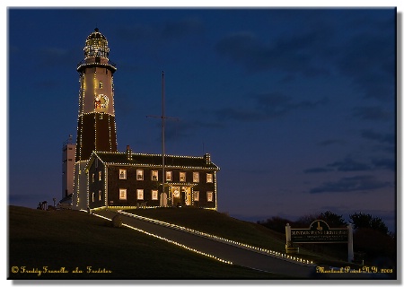 Montauk Point Lighthouse At Christmas Time 