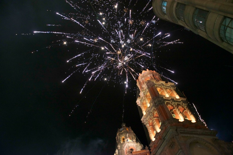 Fire works at the Cathedral