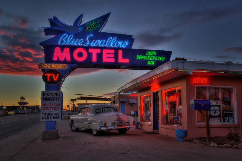 Blue Swallow Motel Sunset