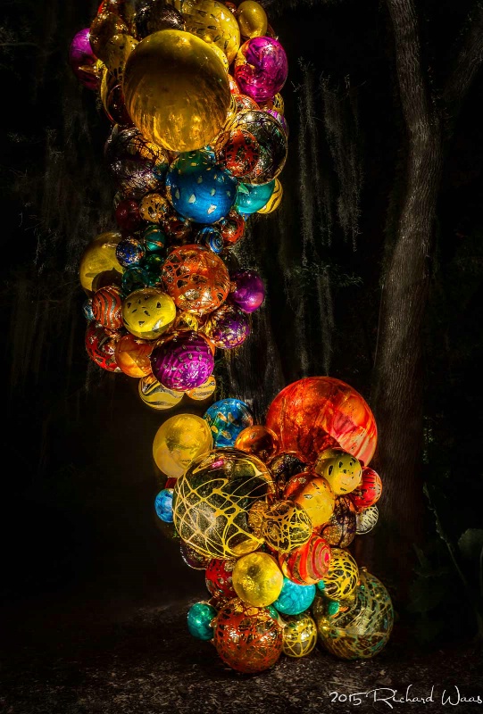 Chihuly Globes at Night