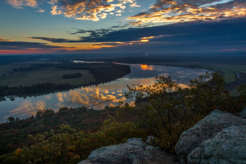 Arkansas river sunrise
