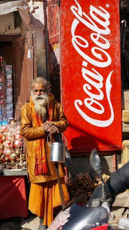 A Sadhu Along The Road In Kathmandu