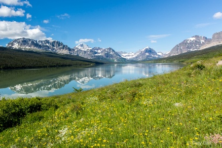 View along Many Glacier Road