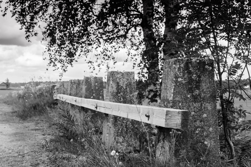 Old Wooden Bridge Rail