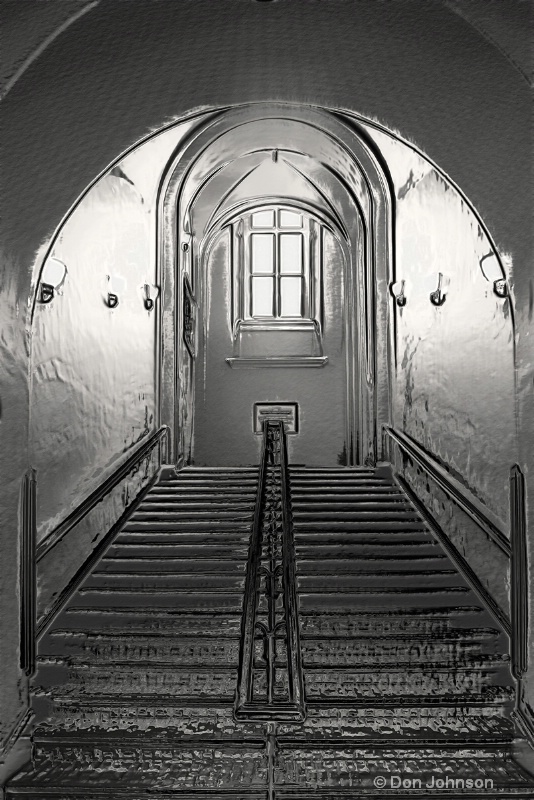 Artistic B&W Up Staircase 046