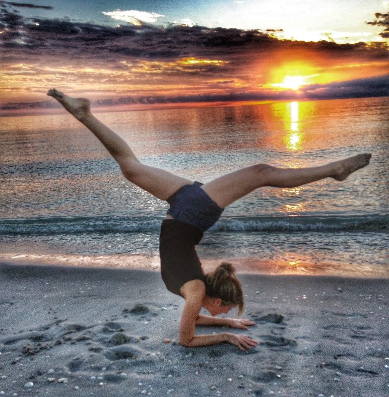 Sunset with Yoga