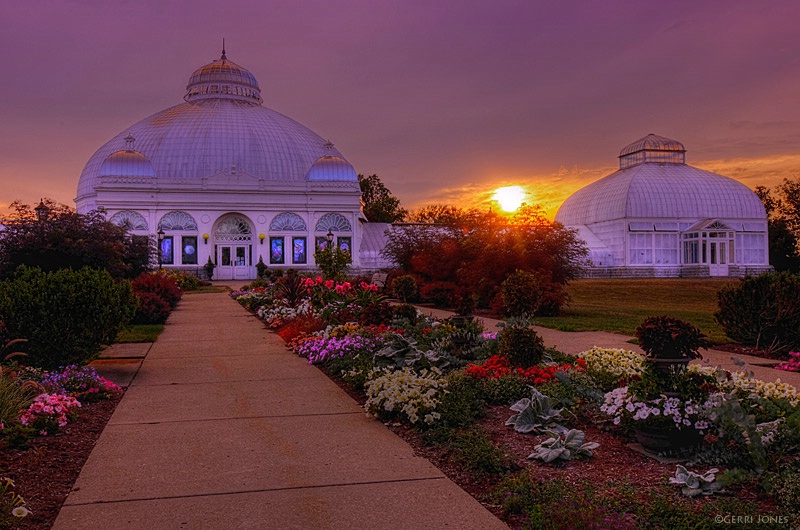 The Gardens At Sunset