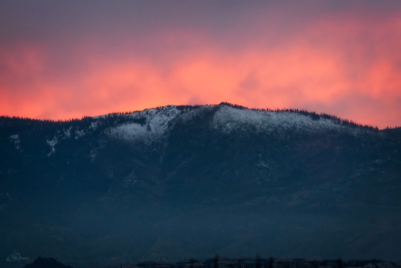 Fiery Winter Sunset