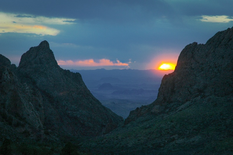 Watching the Sun Disappear at Chisos Basin