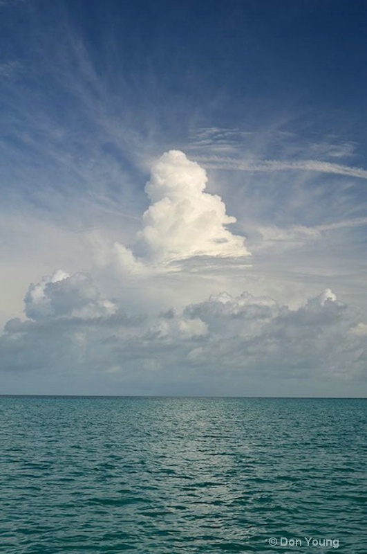 clouds over water