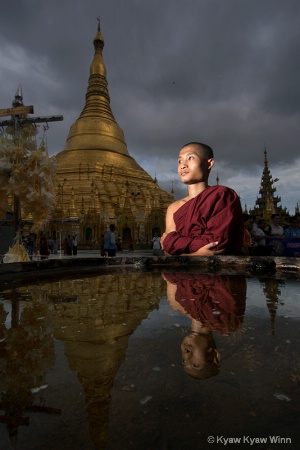 At Shwedagon pagoda