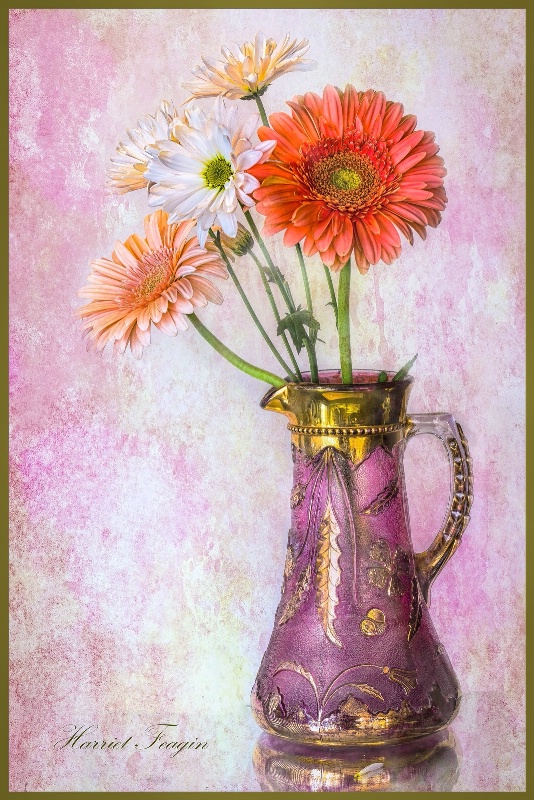 Old Vase With Flowers 7945