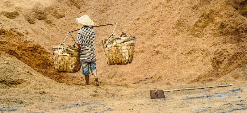 Worker at a Brick Factory in Vietnam