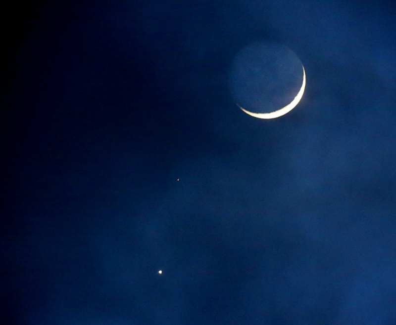 The Moon, Venus and Mars