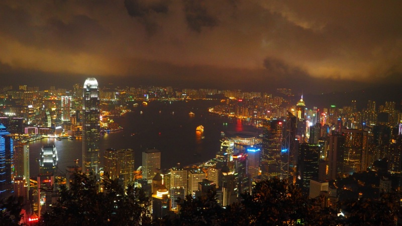 Hong Kong Harbor at Twilight