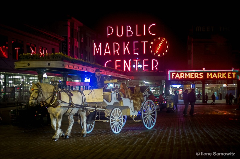 Nighttime at Pike Place Market