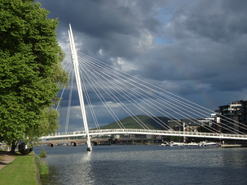 Footbridge and Rainbow