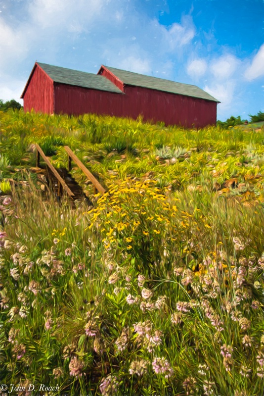 Red Barn on the Hill