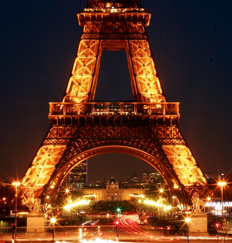 Base view of Eiffel tower...