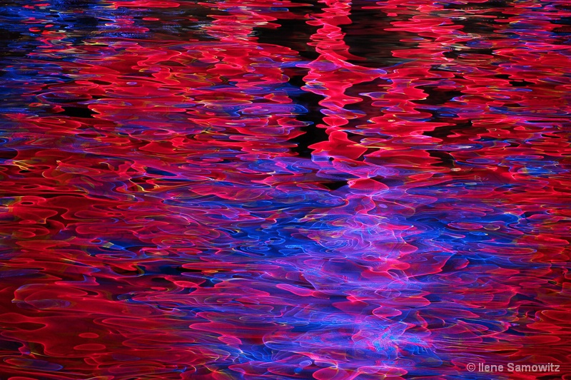 Blues and Red Reflections