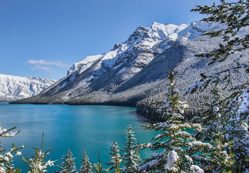 Lake Minnewanka Snowfall