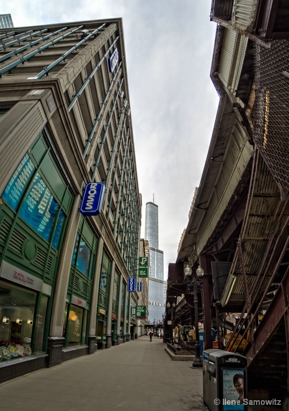 Chicago with Trump Tower Fisheye View