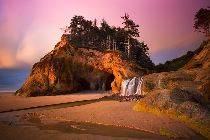 Waterfall and the Ocean