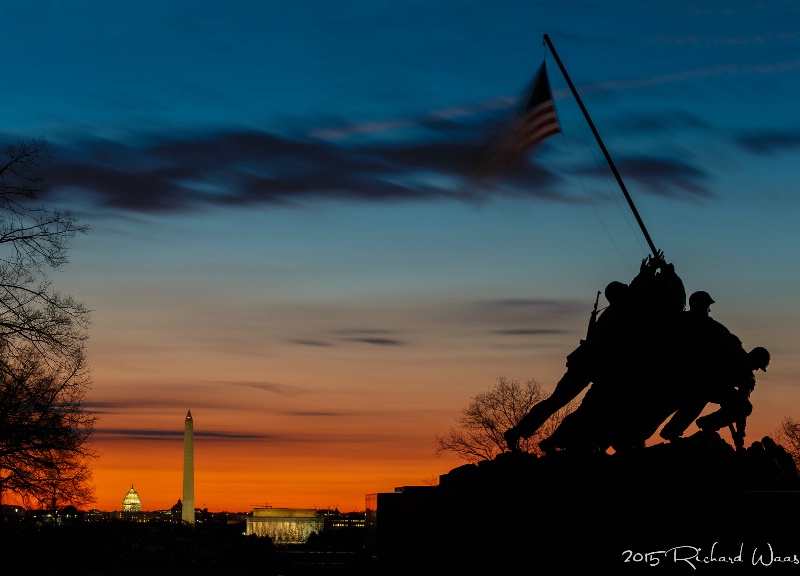 Sunrise over Washington DC