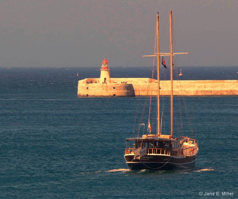 Sailing on the Waters Near Malta