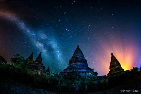 Galaxy over Bagan