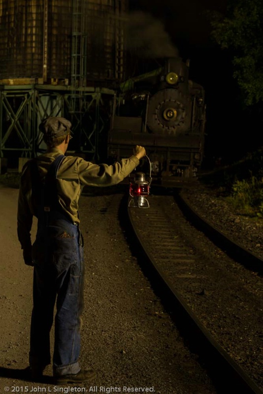 Signaling the Locomotive - ID: 14905673 © John Singleton