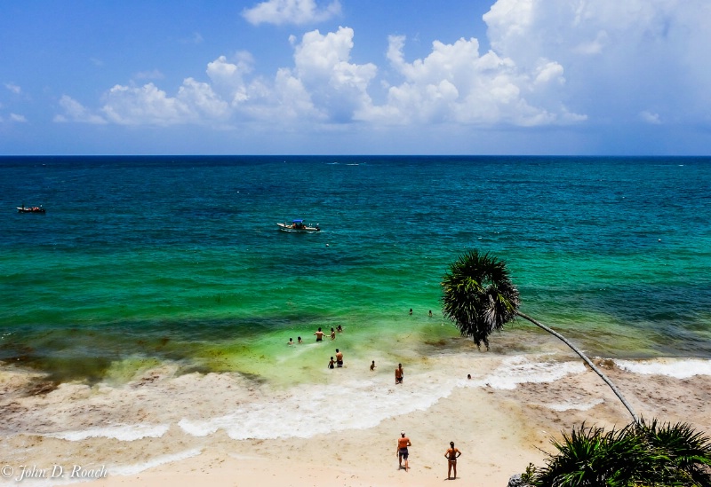 View of the sea at Tulum, Mexico