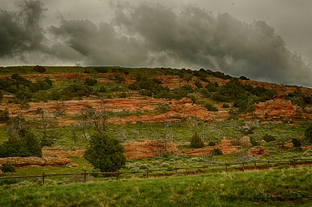 storm in the red hills