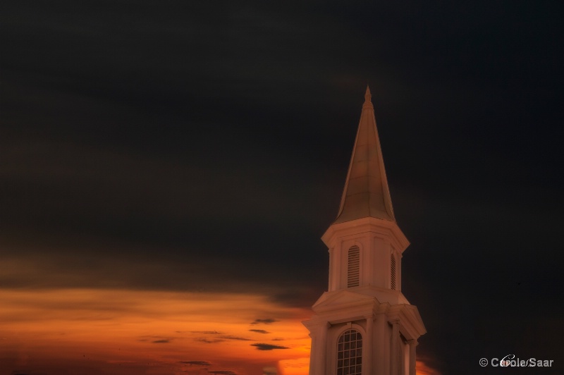 Church steeple in the morning